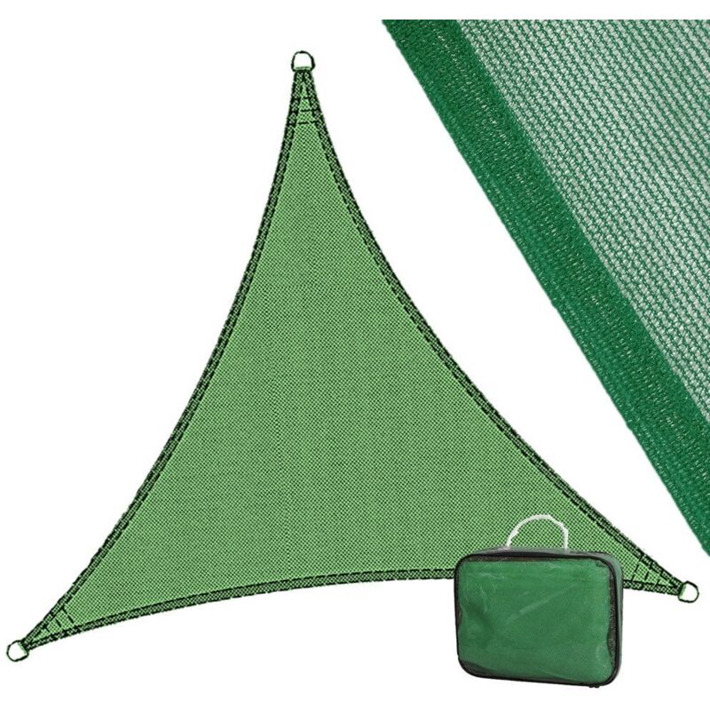 

Toldo vela de sombreo triangular verde de fibra HDPE de 5x5x5 metros