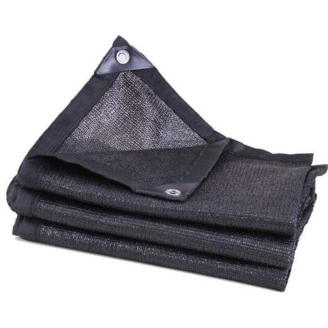 Toldo vela negro 3x3m para protección solar de plantas de jardín
