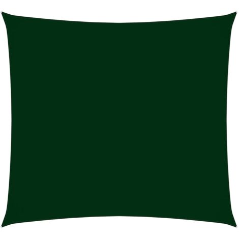 Toldo vela parasol cuadrado tejido Oxford 7 x 7 m verde oscuro 020009546