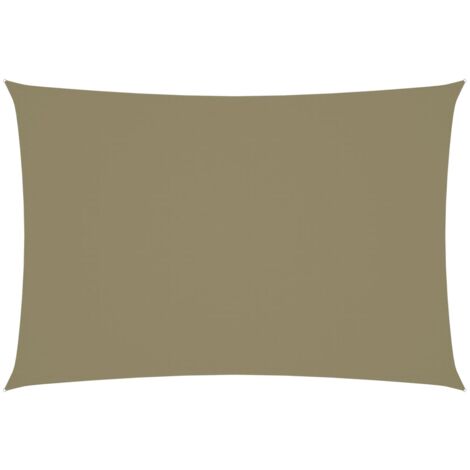 Toldo vela parasol rectangular tela Oxford 3 x 5 m beige 020009679