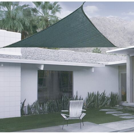 TOLDO VELA PERMEABLE TRIANGULAR 3X3X3 M VERDE NORTENE