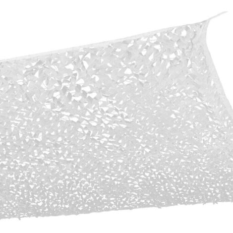 Toldo vela rectangular de camuflaje blanco de 3 x 4 m, red de sombra