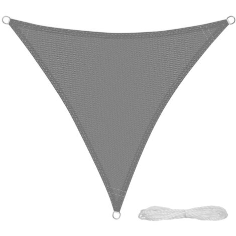 Toldo Vela Sombra Jardin Triangular 3,6x3,6x3,6 metros Gris
