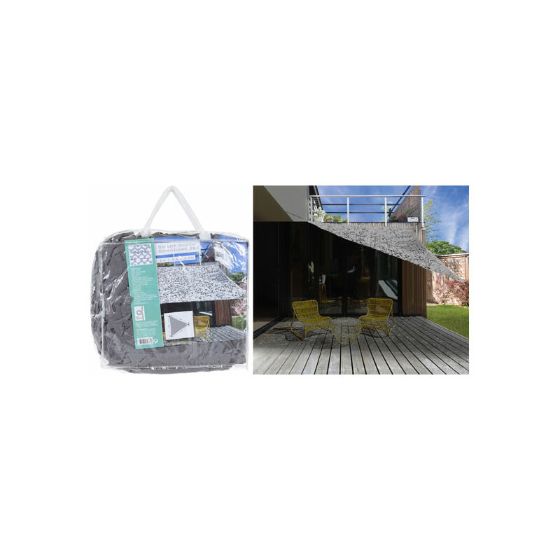 

Toldo Poliester Camuflaje Triangular Gris Claro 3,6 M