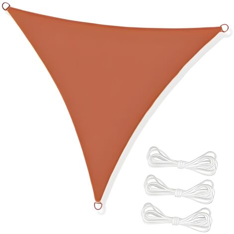 Toldo vela triangular impermeable de 4x4x4 para jardín o restaurante