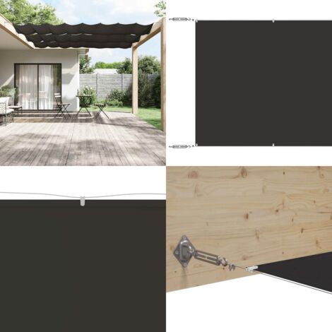 Toldo vertical gris antracita 140x800 cm tela oxford - Toldo de balcón - Toldo gris antracita