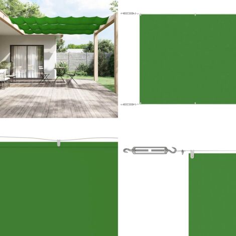 Toldo vertical verde claro 60x1000 cm tela oxford - Toldo de balcón - Protección UV