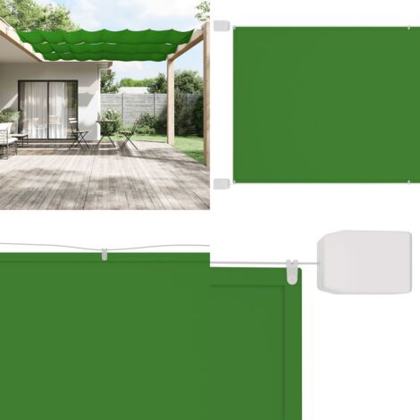 Toldo vertical verde claro 60x420 cm tela oxford - Toldo de balcón - Toldo verde claro