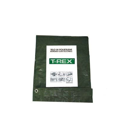 Tôle bordée à œillets avec coins renforcés 100 g. Normal - 3x2 m - 100 g par m2. - couleur vert/bleu