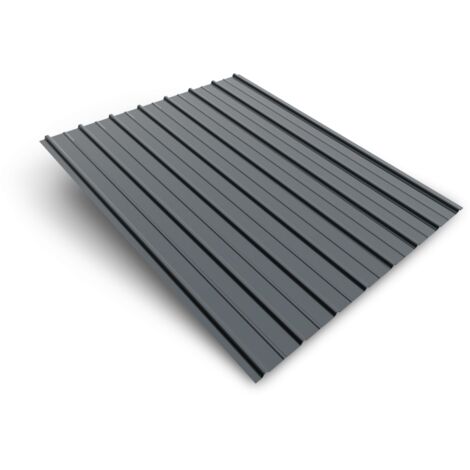 Tôle de couverture H12 Couleur gris anthracite RAL 7016 Dimensions Lxl: 2000mm x 906mm epaisseur 0,4mm