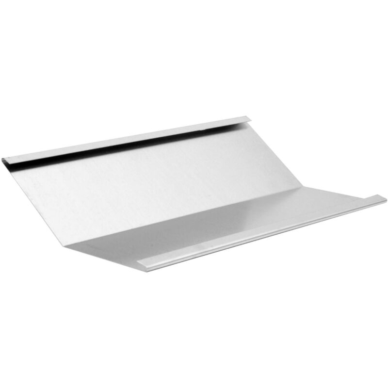 Inefa - Tôle de noue avec rainure d'eau en aluminium 200cm, 1 pièce Argent Tôle d'aluminium pour une évacuation optimale des eaux de toit,