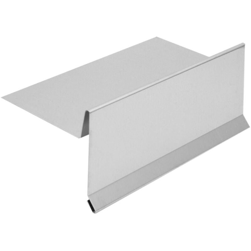 Inefa - Tôle de rive sans rainure d'eau en aluminium 200cm, 1 pièce Tôle de rive argentée pour un drainage optimal du toit, accessoires de