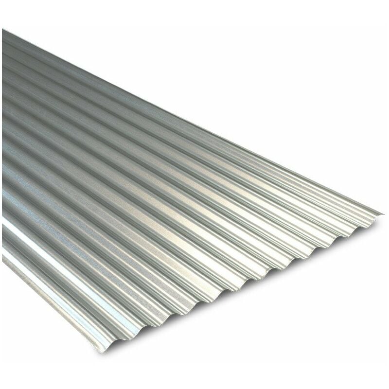 Tôle ondulée galvanisée pour couverture métallique 2100x900 mm botan®