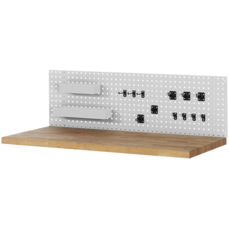Tôle perforée Rau pour montage sur établi avec équerres LxPxH 2000x15x450mm