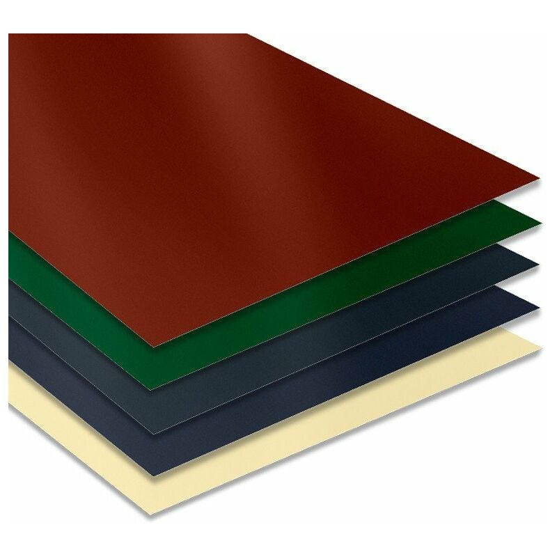 Tôle Plane 2000x1000 mm Acier 0.50 mm Laqué Coloris: Vert ral 6005