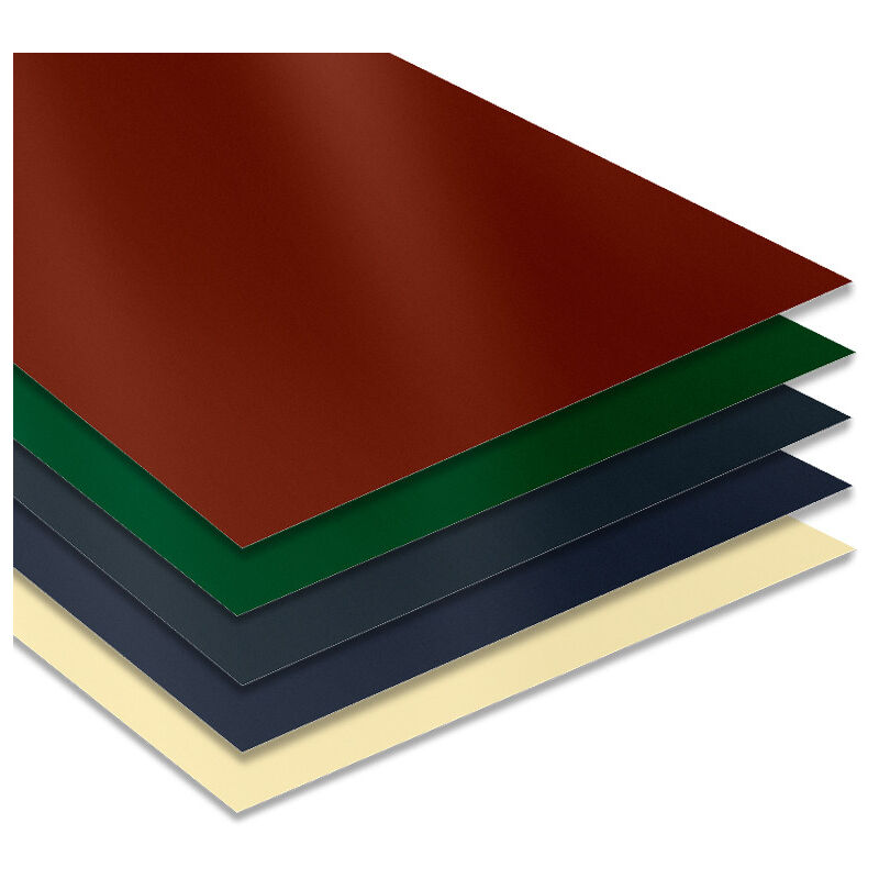 Tôle Plane 2000x1000 mm Acier 0.50 mm Laqué Coloris: Beige RAL 1015