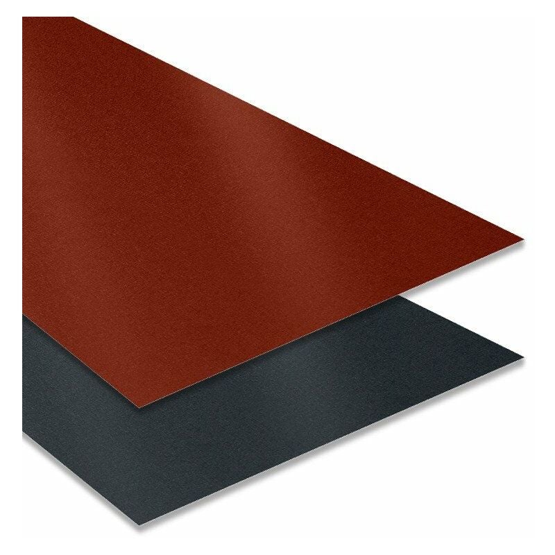Tôle Plane 2000x1000 mm Acier 0.50 mm Mat Texturé Coloris: Anthracite mat