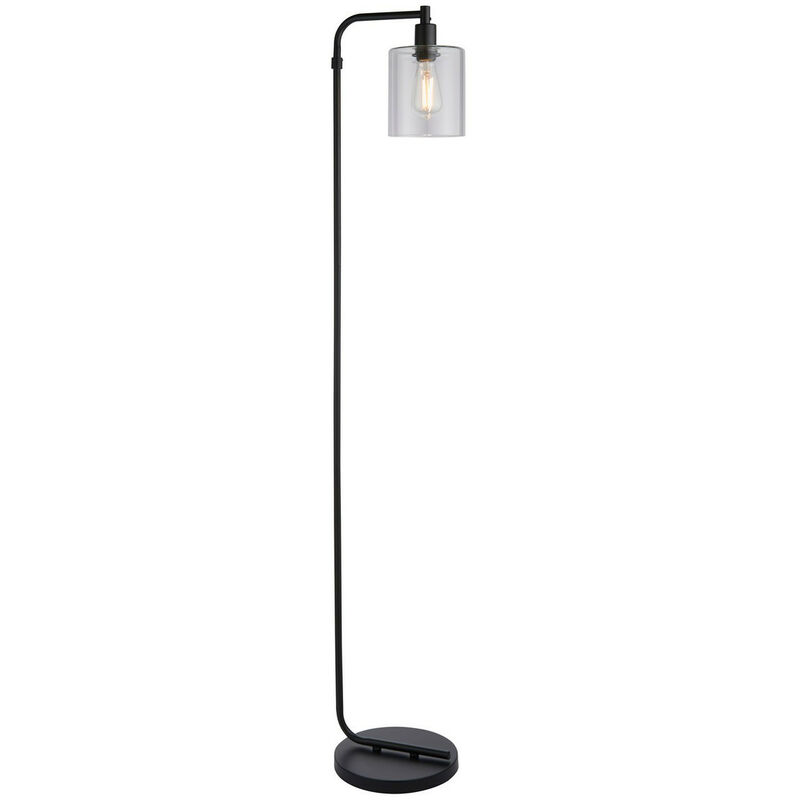 Complete Floor Lamp Matt Black, Clear Glass