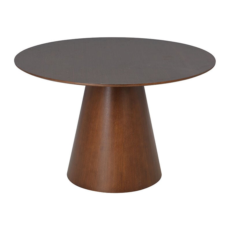 Lisa Design - Toledo - table à manger ronde - bois foncé - 120 cm - 4 à 6 personnes