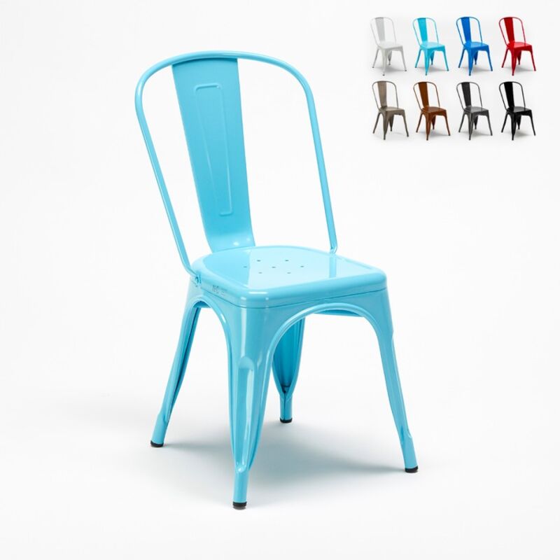 

Tolix sillas industriales metal acero para cocinas y bares Steel One | Azul