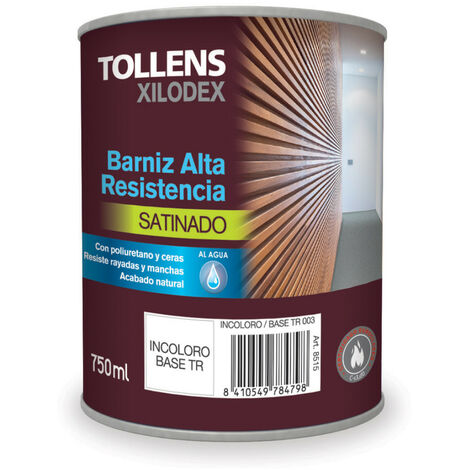 TOLLENS BARNIZ ALTA RESISTENCIA SATINADO AL AGUA INCOLORO 750ml