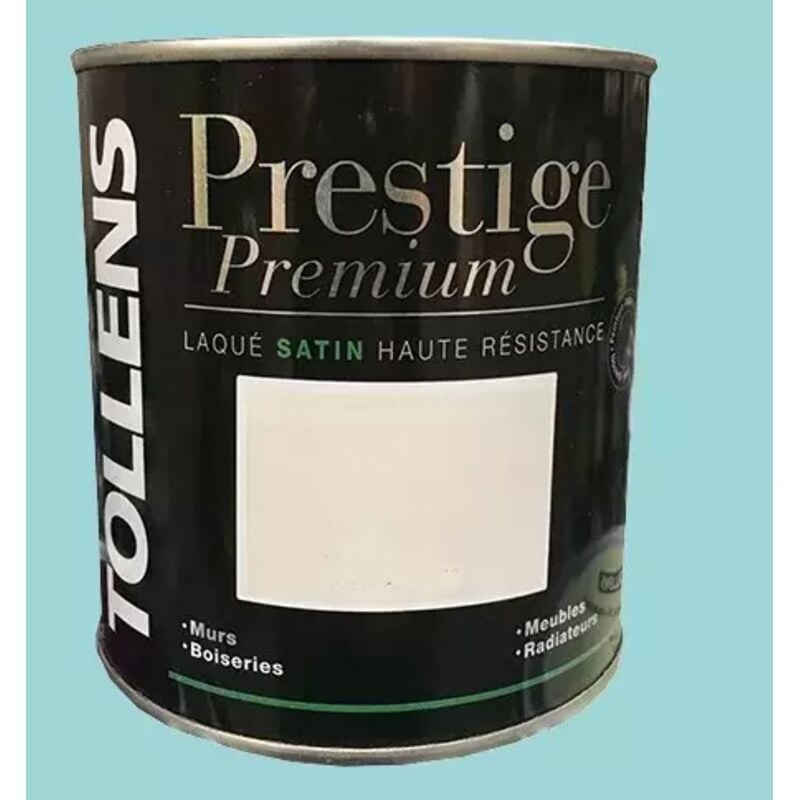Peinture Prestige Premium Satin Laqué Bleu arctique 0,5 l - Tollens