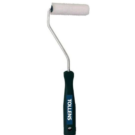 Tollens – Rouleau peinture microfibres 100mm – Monture 5mm – Finition lisse pour petits espaces – Parfait pour murs et plafonds