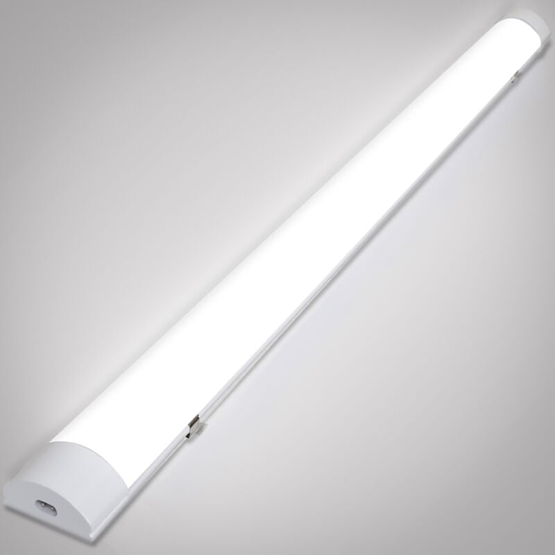 Réglette led extra plate Line Luminaire led étanche tubes led interconnectable traversante Blanc Neutre IP65 Plafonnier led 18W 60cm - Tolletour