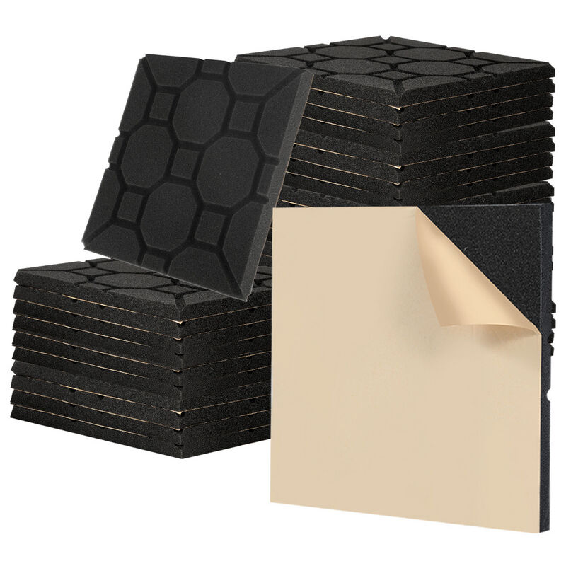 24X Mousse acoustique Mousse Acoustique pour Podcasting, Studios d'enregistrement, Bureaux,Quadrat 30x30x2.5cm - Tolletour