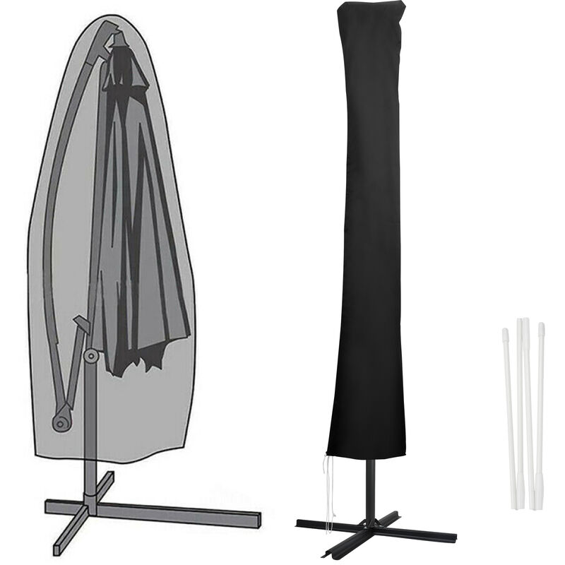 Parapluies Housse de protection Housse de parasol résistant à la chaleur.190cm.noir