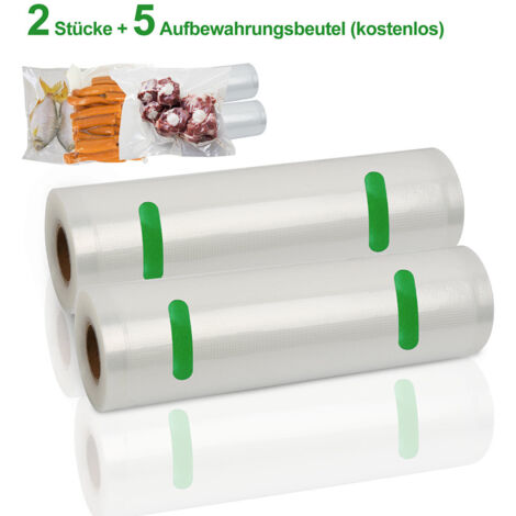 TolleTour 28 rotoli sottovuoto 20 x 600 cm, resistenti allo strappo, adatti al contatto con gli alimenti, senza BPA. Contiene 520 sacchetti salva freschezza (20 x 30 cm).
