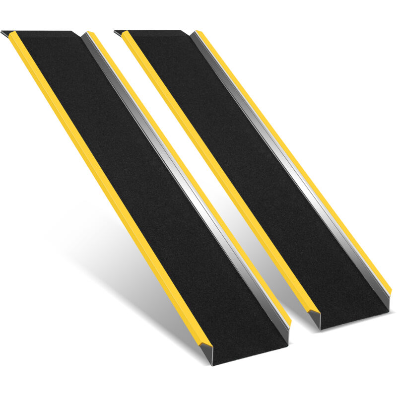 2X Rampe de chargement Rampe d'accès Rampe pour fauteuil roulant voiture pour moto, remorque 300kg Par pièce - Tolletour