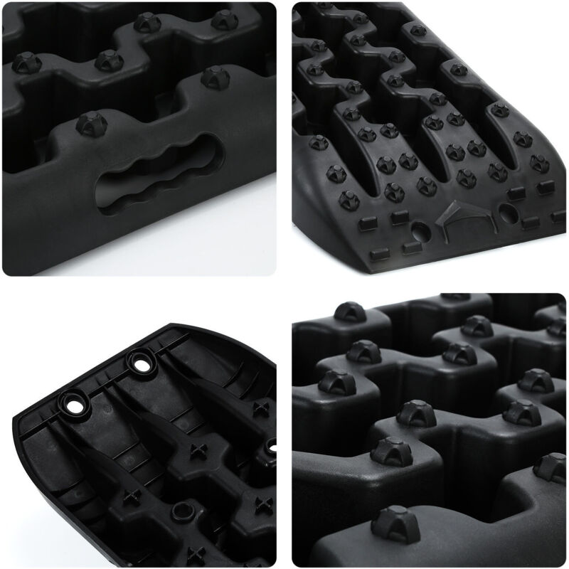 Image of Tolletour - 2x Sandbleche Traktionsmatte Anfahrhilfe mit Aufbewahrungstasche Traktionsband