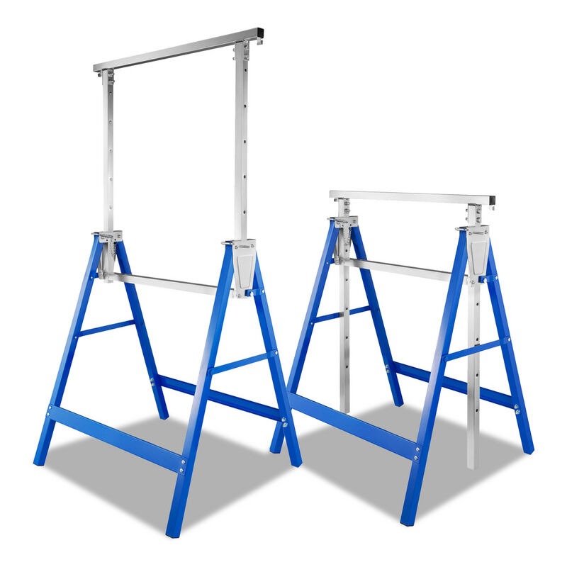 TolleTour 2x tréteaux d'échafaudage Réglable en hauteur Tréteaux d'échafaudage jusqu'à 200kg