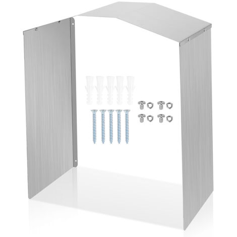 TolleTour 304Edelstahl Dach für Wallbox inkl. Montagezubehör - 45 x 40 x 20cm Abdeckung für Wallbox - Wetterschutz die Gewährleistung Ihrer Ladesicherheit.