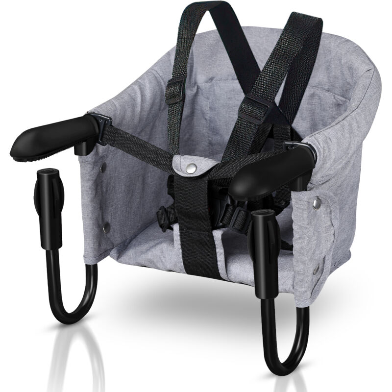 36x42x27cm Siège de table Bébé Chaises de Table Pliable pour enfants avec Pinces Antidérapantes, Capacité 18KG, avec sacs, Gris - Tolletour