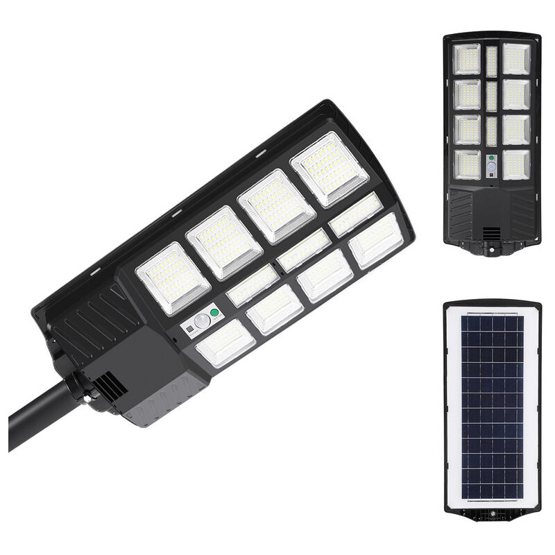 TolleTour 1 PCS 400W Lampes Solaires de mouvement Avec Modes À Distance, 600lm Lampes Solaires Extérieures