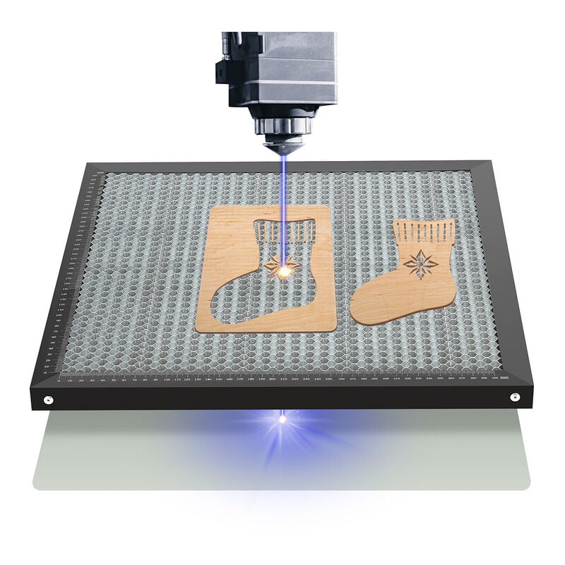Tolletour - 400x400mm Découpe Laser Nid D'abeille Table de Travail Plate-Forme pour CO2 ou Diode Laser Graveur Découpeuse