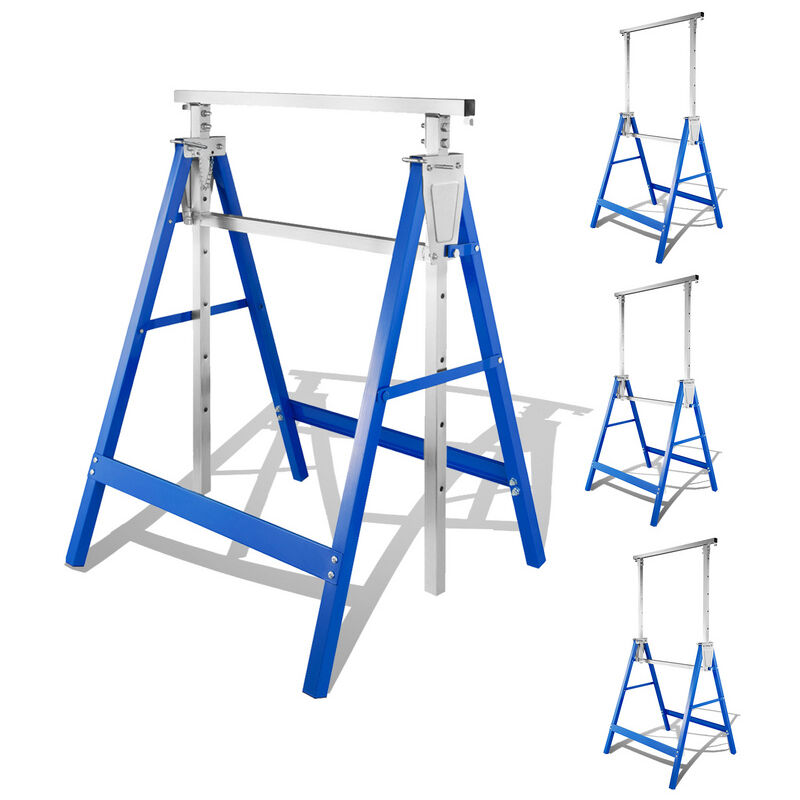 Vingo 4x tréteaux d'échafaudage Réglable en hauteur Tréteaux d'échafaudage jusqu'à 200kg