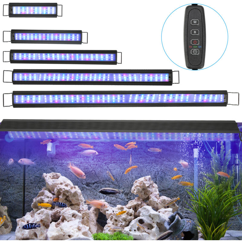 87-110cm led Eclairage Aquarium, led rgb+ 24/7 Éclairage led Aquarium avec Minuteur, 36W ,pour Plantes d'Aquarium - Tolletour