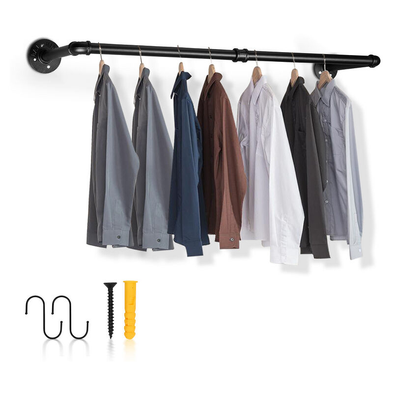 TolleTour 90cm Tringle à vêtements tringle penderie penderie penderies jusqu'à 65 kg de charge