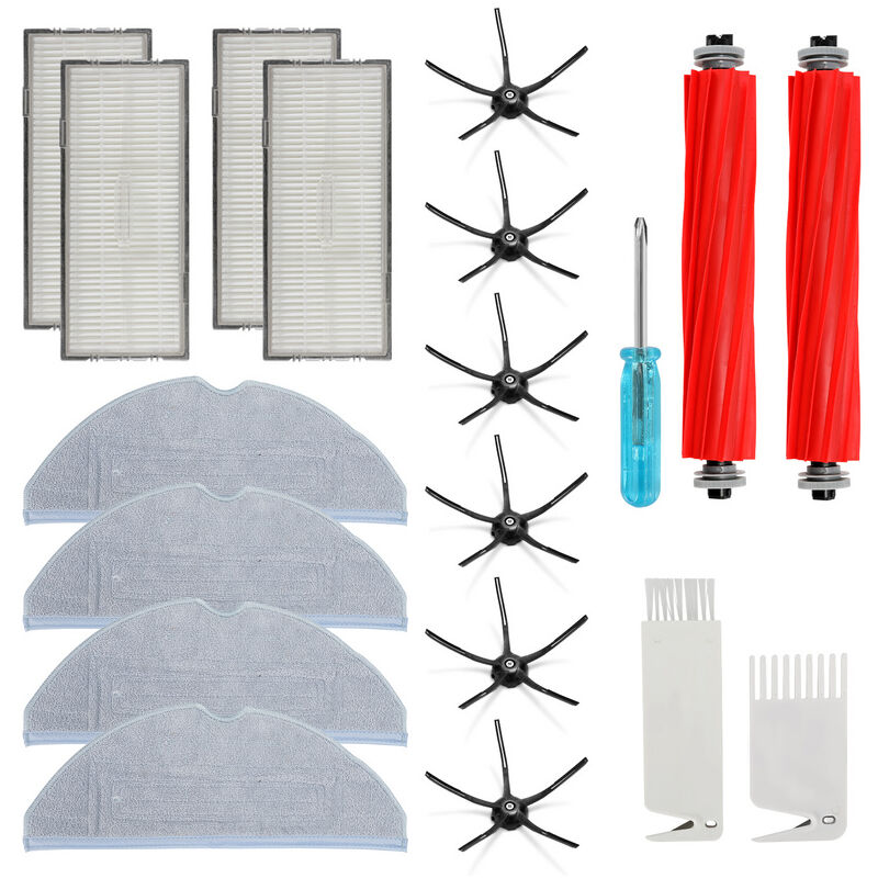 Tolletour - Accessoires de remplacement pour Roborock S7 Plus brosse latérale tampon de nettoyage chiffons rouleau brosse principale