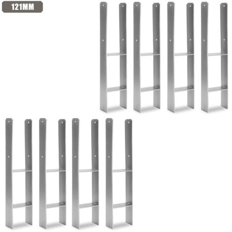 TolleTour Anclaje para postes para exteriores: extra robusto, resistente a la intemperie e ideal para postes de madera en el jardín - 121 mm 8x