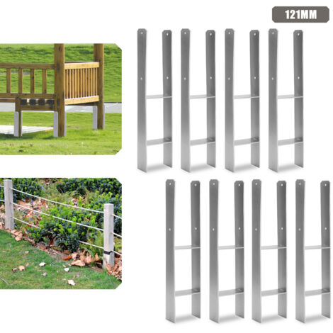 TolleTour Ancoraggio per pali per esterni – particolarmente robusto, resistente alle intemperie e ideale per pali in legno in giardino - 121 mm 8x
