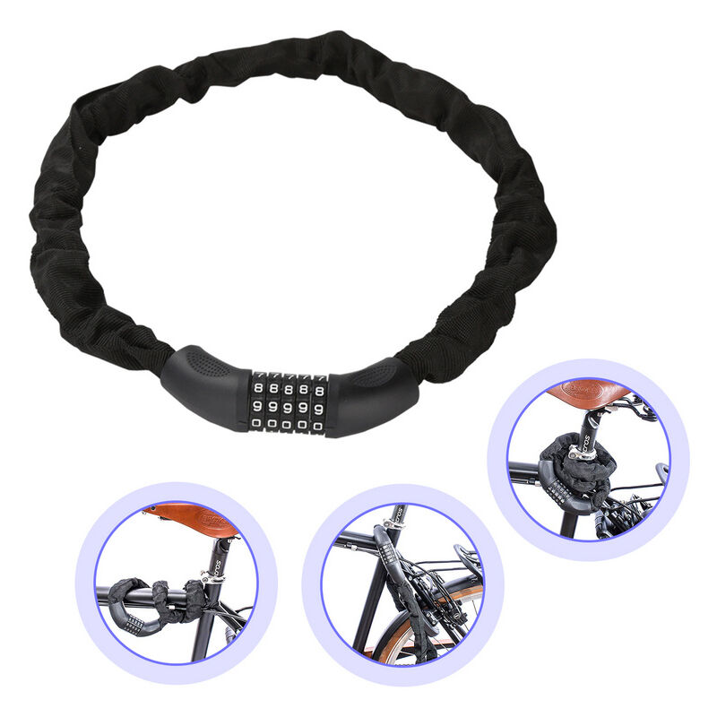 Tolletour - Antivol Velo,Cadenas de velos, avec 5 Chiffres Intelligente Code Câble Antivol pour Vélo Scooter Motos Portail Vélo 120cm