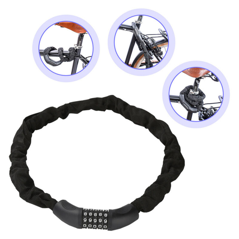 Tolletour - Antivol Velo,Cadenas de velos, avec 5 Chiffres Intelligente Code Câble Antivol pour Vélo Scooter Motos Portail Vélo 90cm