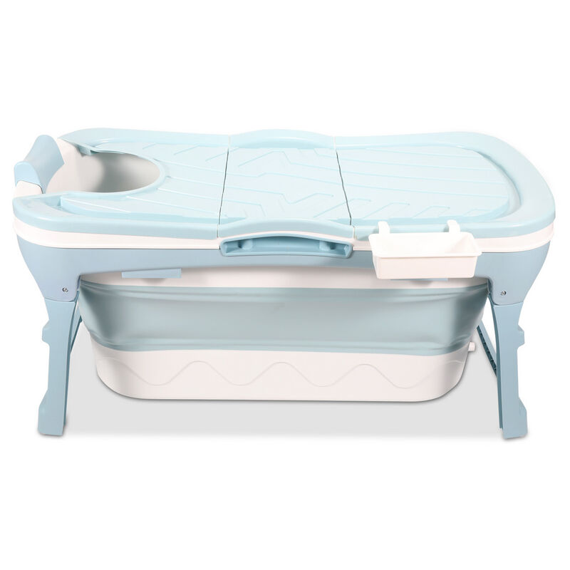 TolleTour Baignoire Pliable pour Adultes avec Housse - Seau Bain en Umweltfreundliches PP+TPE-118x60x50cm