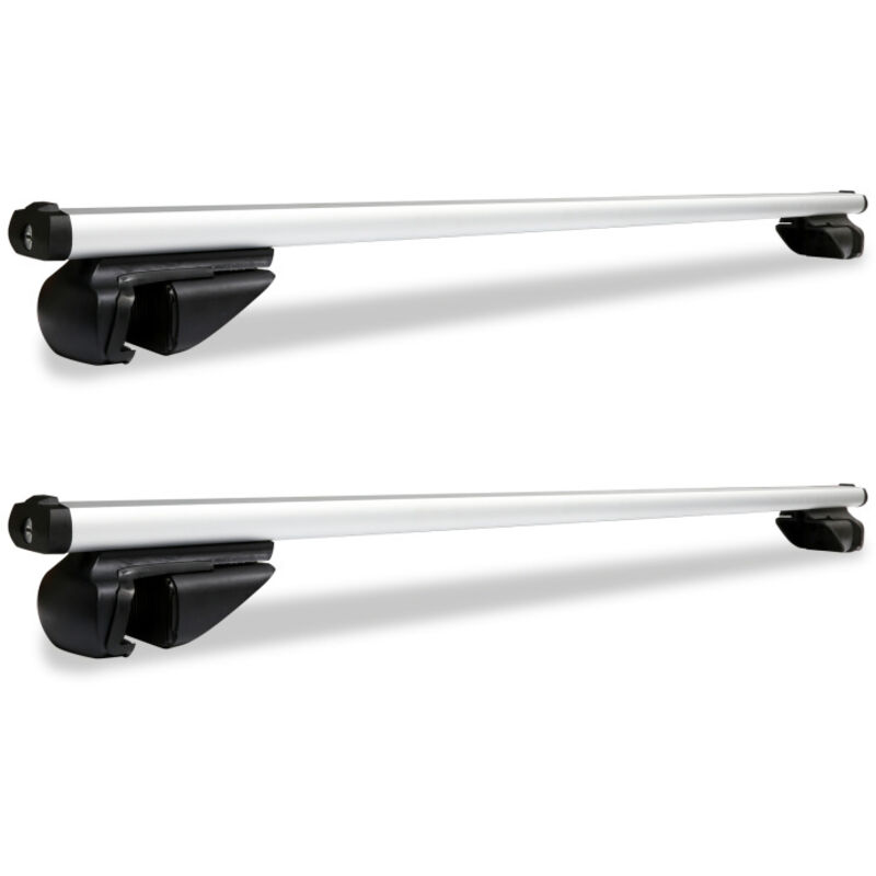 Barres de toit réglables en alliage d'aluminium avec clé fournies pour voiture 124 cm - Charge maximale de 150 kg - Tolletour