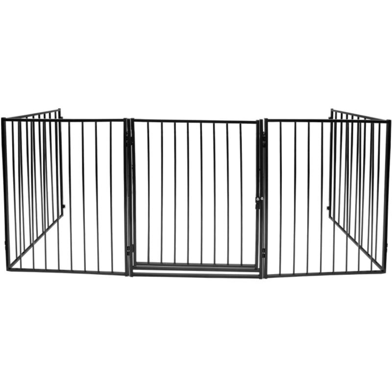 TolleTour Barrière de sécurité Barrière de porte Barrière pour chiots Barrière de sécurité pour enfants en métal Cheminée Barrière pour chiens