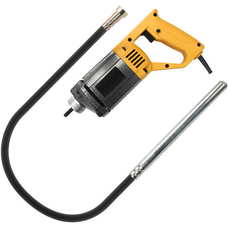 TolleTour Betonrüttler Innenrüttler Einhand Vibrator 1000W Rüttelflasche Betonverdichter - Gelb